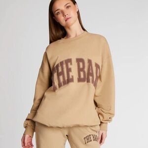 The bar crewneck in chocolate chip - size M